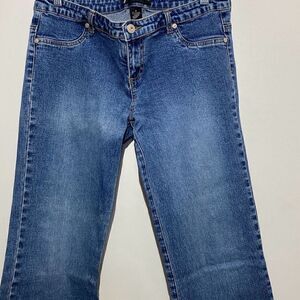 J Lo By Jennifer Lopez Women's Blue Medium Wash Straight Denim Jeans Size 11